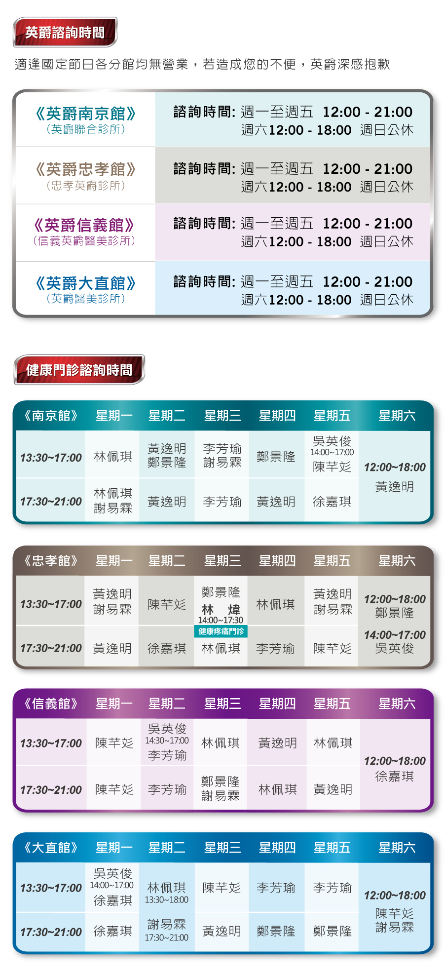 NEW關於英爵 減重疼痛諮詢時間